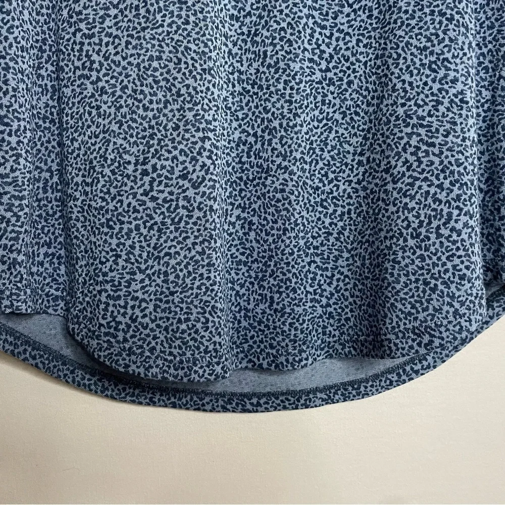 Athleta Soft Modal Blend Breezy Scoop V Tee in Blue Leopard - Picture 5 of 13